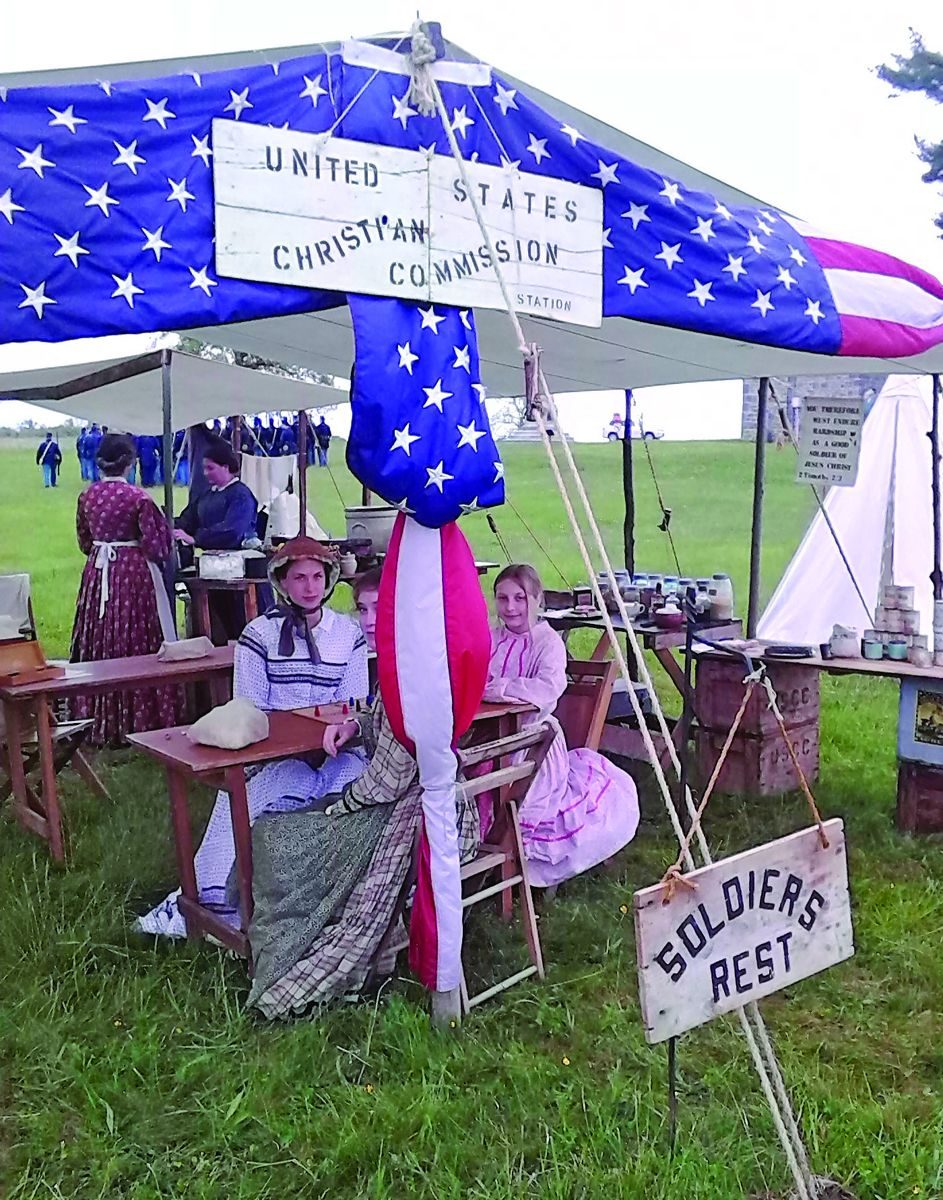 Living Historians Portrayed The USCC At Gettysburg
