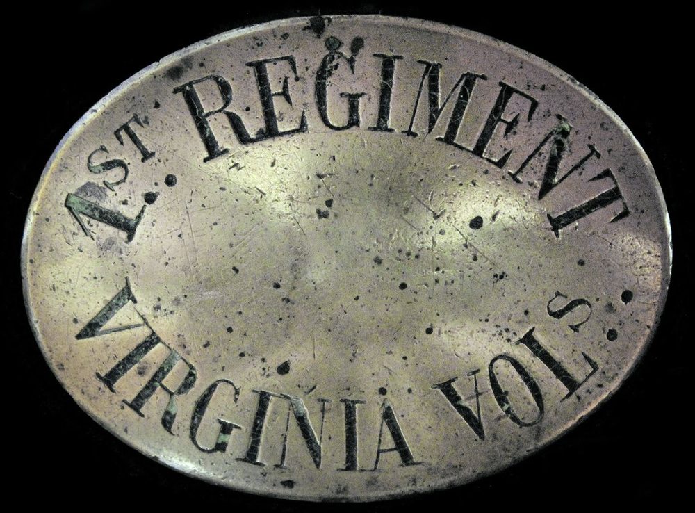Identified 1st Regiment Virginia Volunteers Cross-Belt-Plate