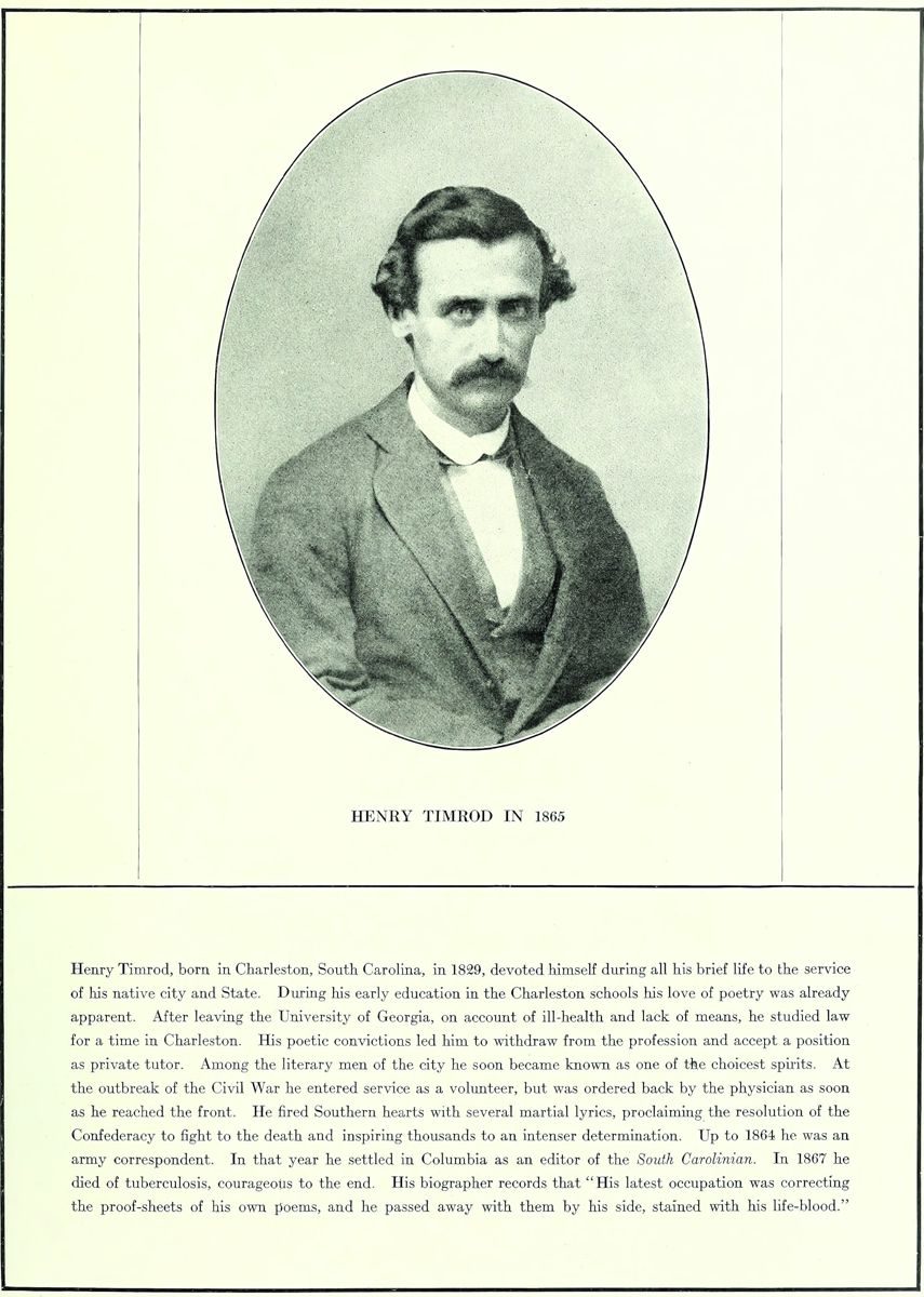 Henry Timrod, Confederate Poet