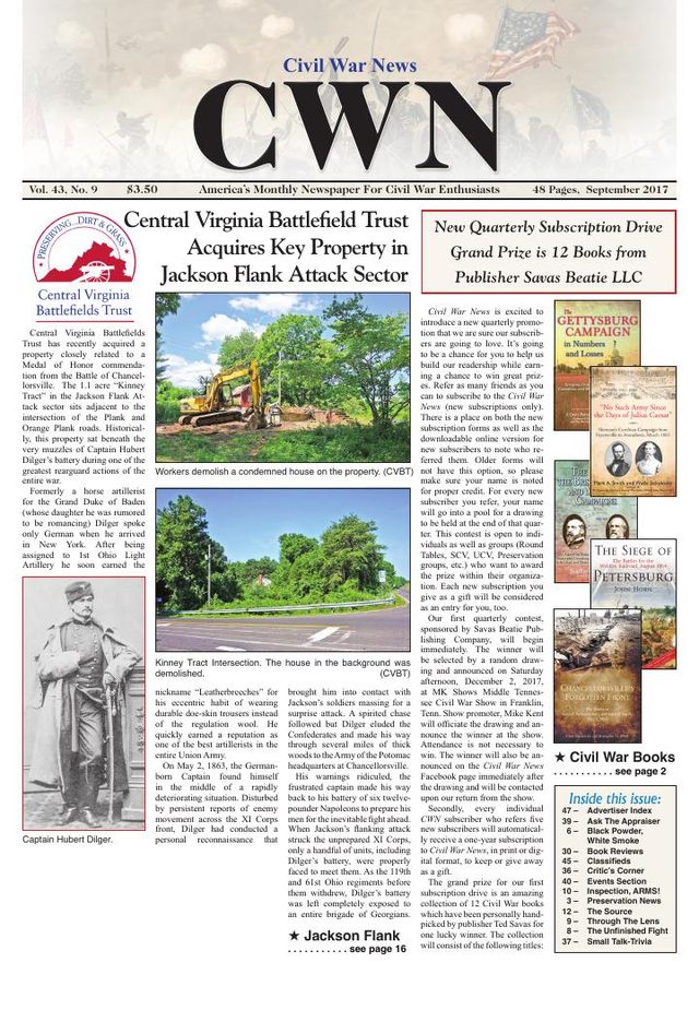 Civil War News September 2017 cover