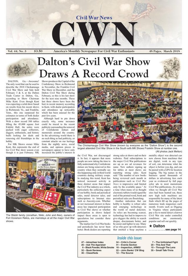 Civil War News March 2018 cover