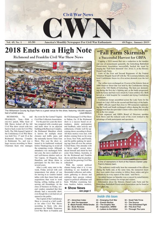 Civil War News January 2019 cover
