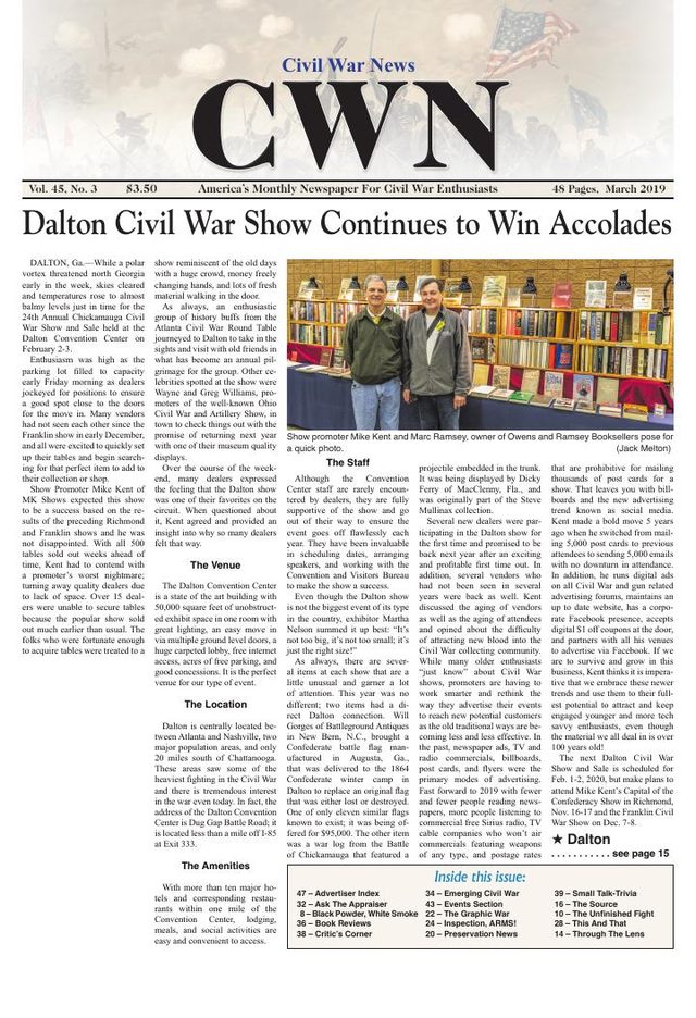 Civil War News March 2019 cover