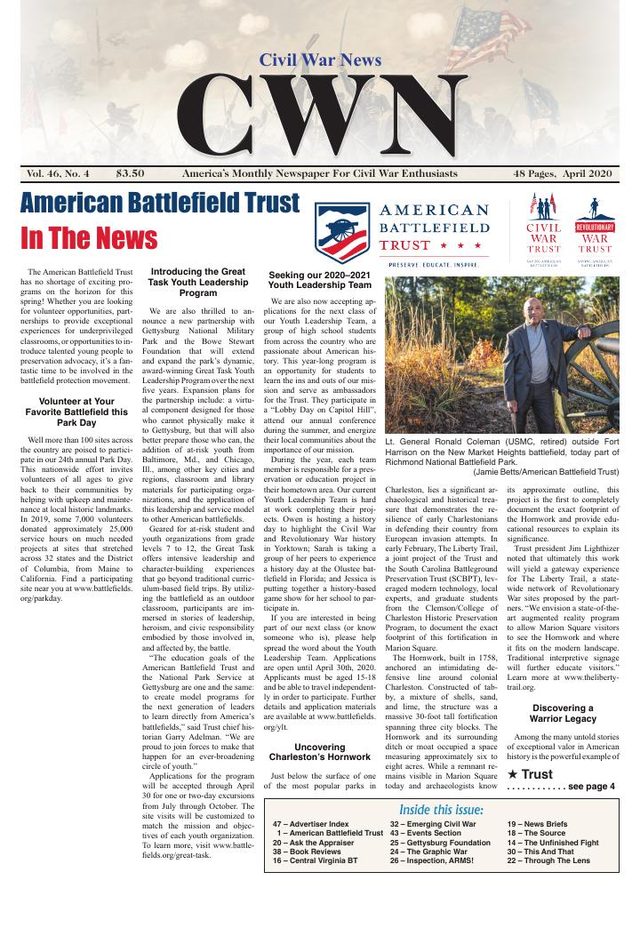 Civil War News April 2020 cover