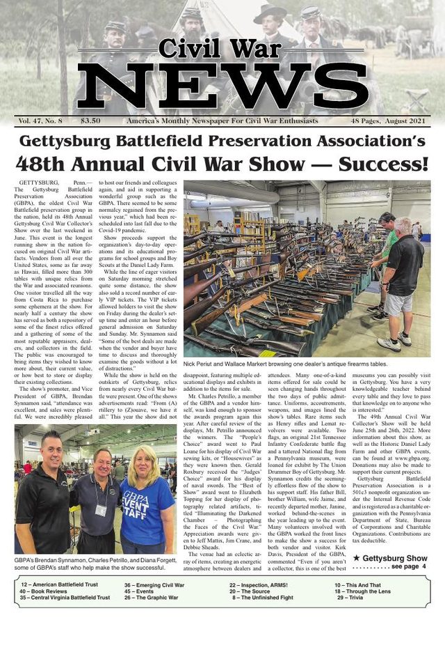 Civil War News August 2021 cover