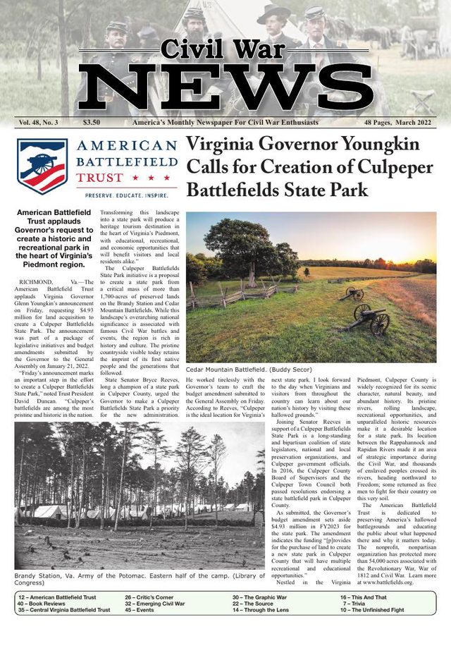 Civil War News March 2022 cover