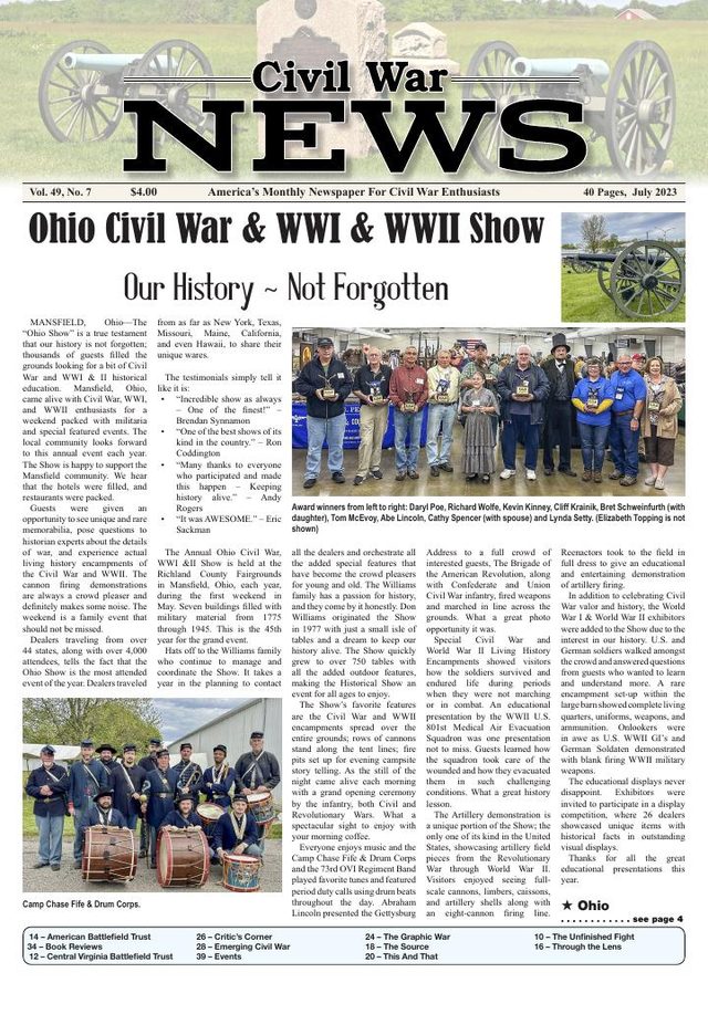 Civil War News July 2023 cover